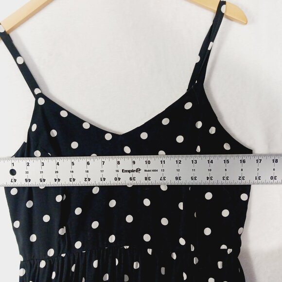 Old Navy, Black & White Polka Dot Sundress, Spaghetti Strap, Pockets, Large - Picture 11 of 15